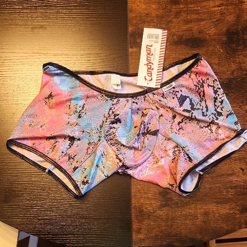 Modern Pink and Blue Boxer Briefs with Moisture-Wicking Fabric